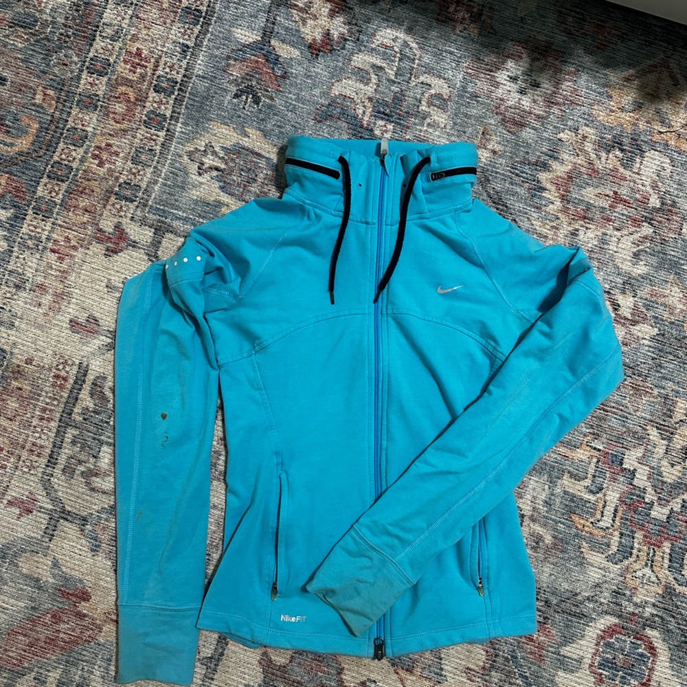 Light Blue Nike Zip Up. Small.